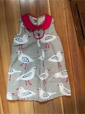 mini boden duck dress Teal mini Boden duck pond corduroy dress